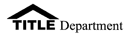 TITLE DEPARTMENT