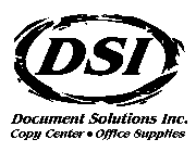 DSI DOCUMENT SOLUTIONS INC. COPY CENTER OFFICE SUPPLIES
