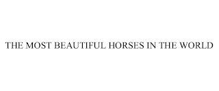 THE MOST BEAUTIFUL HORSES IN THE WORLD