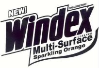 NEW! WINDEX MULTI-SURFACE SPARKLING ORANGE CLEANER STREAK-FREE SHINE