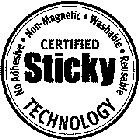 CERTIFIED STICKY TECHNOLOGY NO ADHESIVE NON-MAGNETIC WASHABLE REUSABLE