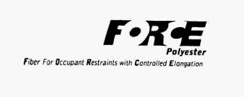 FORCE POLYESTER FIBER FOR OCCUPANT RESTRAINTS WITH CONTROLLED ELONGATION