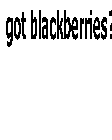 GOT BLACKBERRIES?