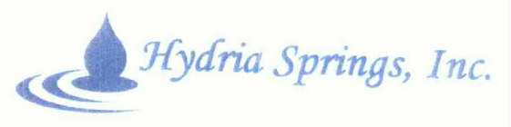 HYDRIA SPRINGS, INC.