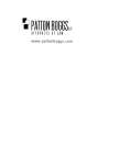 PATTON BOGGS LLP ATTORNEYS AT LAW WWW.PATTONBOGGS.COM