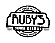 RUBY'S DINER DELUXE BREAKFAST LUNCH DINNER