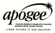 APOGEE CORPORATE BENEFITS & COMPENSATION CONSULTING INDIVIDUAL WEALTH TRANSFER PLANNING ... YOUR FUTURE IS OUR BUSINESS