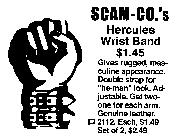 SCAM-CO.'S HERCULES WRIST BAND $1.45 GIVES RUGGED, MAS-CULINE APPEARANCE. DOUBLE STRAP FOR 
