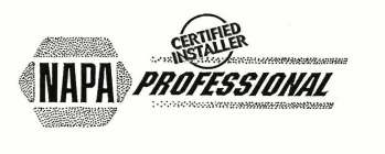 NAPA CERTIFIED INSTALLER PROFESSIONAL