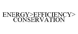 ENERGY>EFFICIENCY>CONSERVATION
