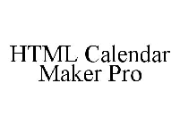 HTML CALENDAR MAKER PRO