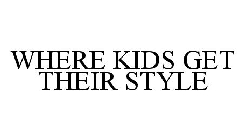 WHERE KIDS GET THEIR STYLE