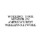 WORKING: YOUR NUMBER ON AMERICA'S BEST WIRELESS NETWORK.