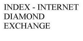 INDEX -INTERNET DIAMOND EXCHANGE