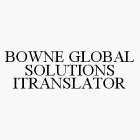 BOWNE GLOBAL SOLUTIONS ITRANSLATOR