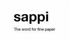 SAPPI THE WORD FOR FINE PAPER