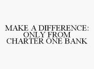 MAKE A DIFFERENCE: ONLY FROM CHARTER ONE BANK
