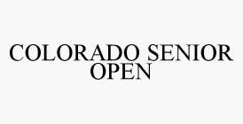 COLORADO SENIOR OPEN