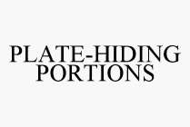 PLATE-HIDING PORTIONS
