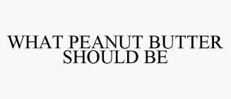 WHAT PEANUT BUTTER SHOULD BE