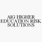 AIG HIGHER EDUCATION RISK SOLUTIONS