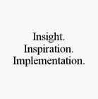 INSIGHT. INSPIRATION. IMPLEMENTATION.