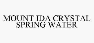 MOUNT IDA CRYSTAL SPRING WATER