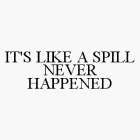 IT'S LIKE A SPILL NEVER HAPPENED