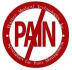 PAIN HARLEE MEDICAL TECHNOLOGIES INC. SPECIALTIES FOR PAIN MANAGEMENT