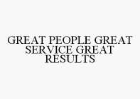 GREAT PEOPLE GREAT SERVICE GREAT RESULTS