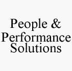PEOPLE & PERFORMANCE SOLUTIONS