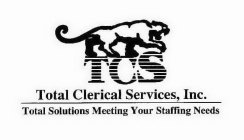 TCS TOTAL CLERICAL SERVICES, INC. TOTAL SOLUTIONS MEETING YOUR STAFFING NEEDS