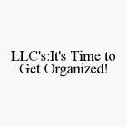 LLC'S:IT'S TIME TO GET ORGANIZED!
