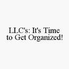 LLC'S: IT'S TIME TO GET ORGANIZED!