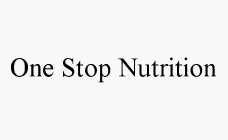 ONE STOP NUTRITION