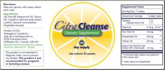 CITRACLEANSE DIETARY SUPPLEMENT 30 DAY SUPPLY