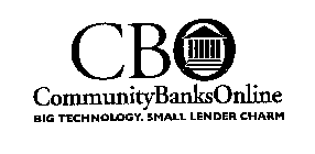 CBO COMMUNITYBANKSONLINE BIG TECHNOLOGY. SMALL LENDER CHARM