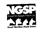 NGSP NATURAL GLO SPECIALTY PRODUCTS, L.P. GOOD NUTRITION MADE BETTER