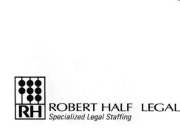 RH ROBERT HALF LEGAL SPECIALIZED LEGAL STAFFING