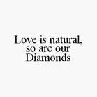 LOVE IS NATURAL, SO ARE OUR DIAMONDS