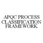 APQC PROCESS CLASSIFICATION FRAMEWORK