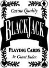 BLACKJACK PLAYING CARDS CASINO QUALITY JR. GIANT INDEX