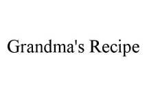 GRANDMA'S RECIPE