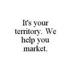 IT'S YOUR TERRITORY. WE HELP YOU MARKET.