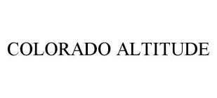 COLORADO ALTITUDE