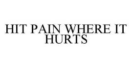 HIT PAIN WHERE IT HURTS