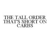 THE TALL ORDER THAT'S SHORT ON CARBS