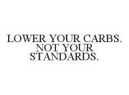 LOWER YOUR CARBS. NOT YOUR STANDARDS.