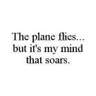 THE PLANE FLIES...BUT IT'S MY MIND THAT SOARS.
