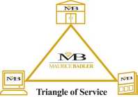 MB MAURICE BADLER TRIANGLE OF SERVICE